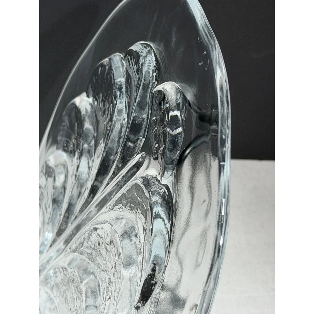 Vintage Orrefors‎ Eden Tree of Life Leaf Serving Tray by Lars Hellsten Sweden